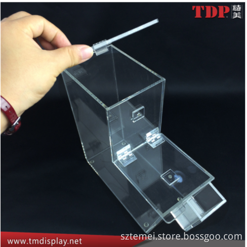 large size clear plastic candy dispenser plastic candy dispenser acrylic supermarket candy dispenser with spoon and magnetic lid